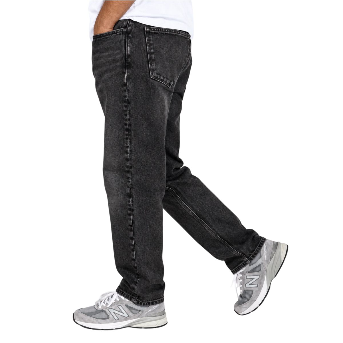 Amish Jeremiah Black-Used Effect Jeans