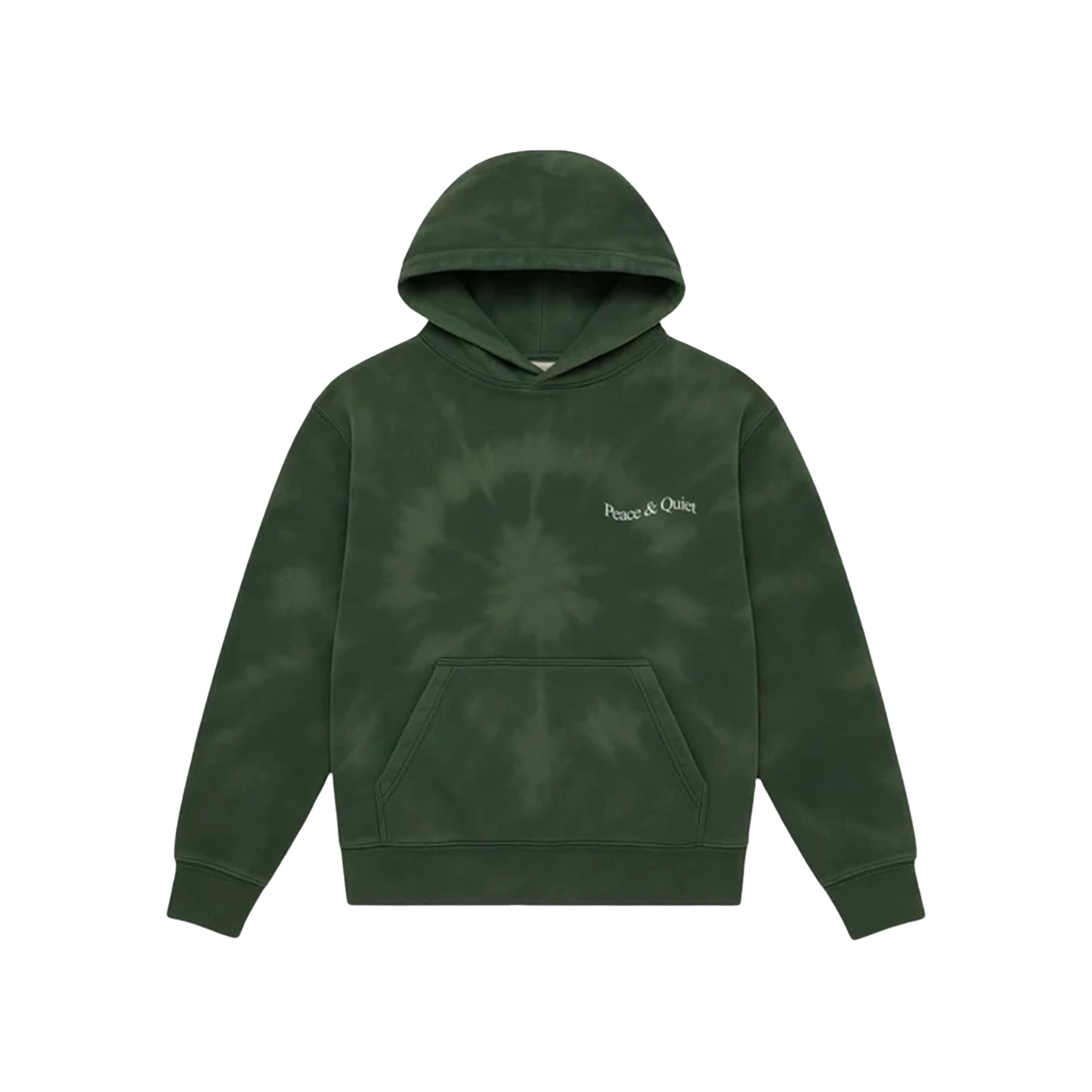 Museum of Peace & Quiet Wordmark Tyedye Hoodie Forest