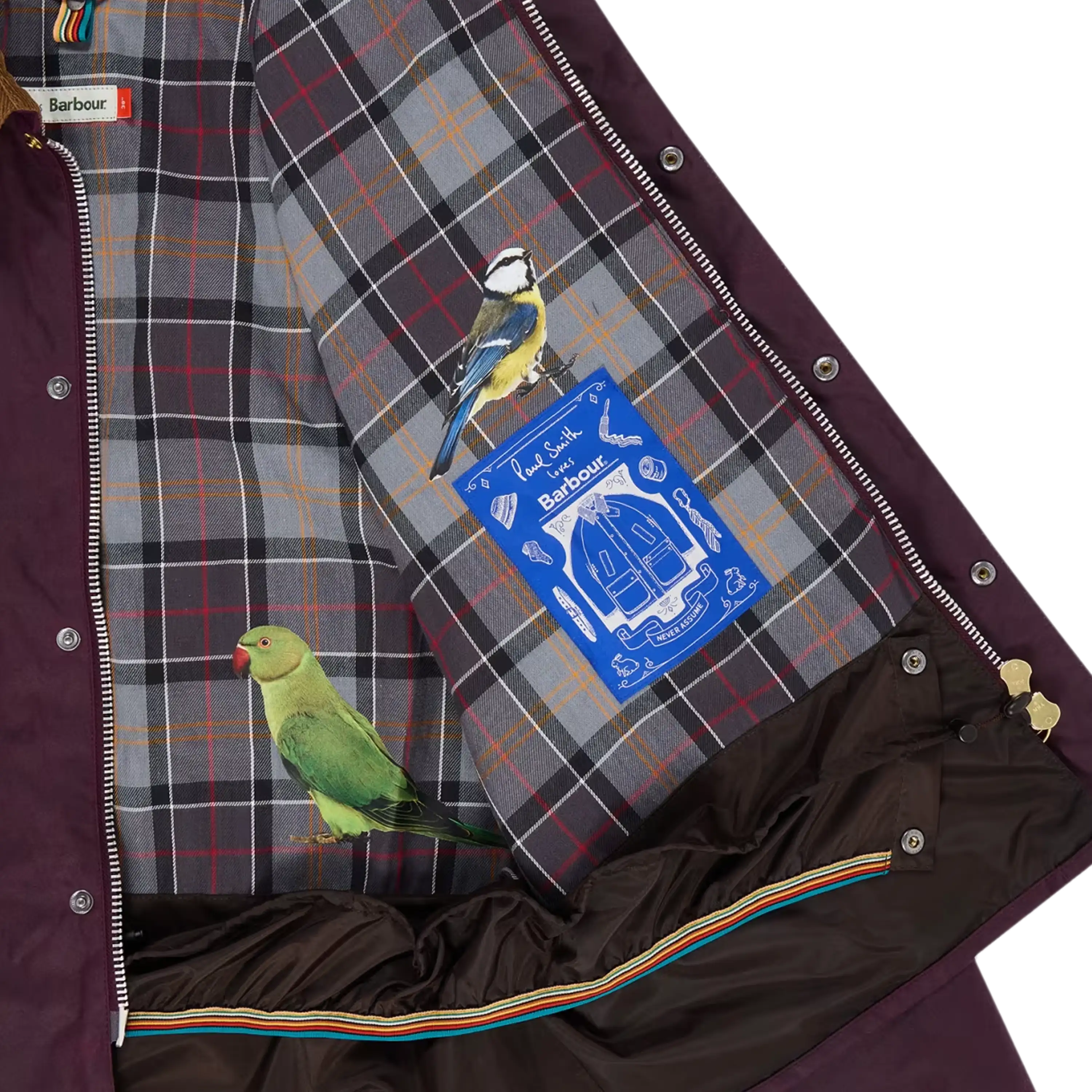 Barbour x Paul Smith Transport Wax Jacket Grape W
