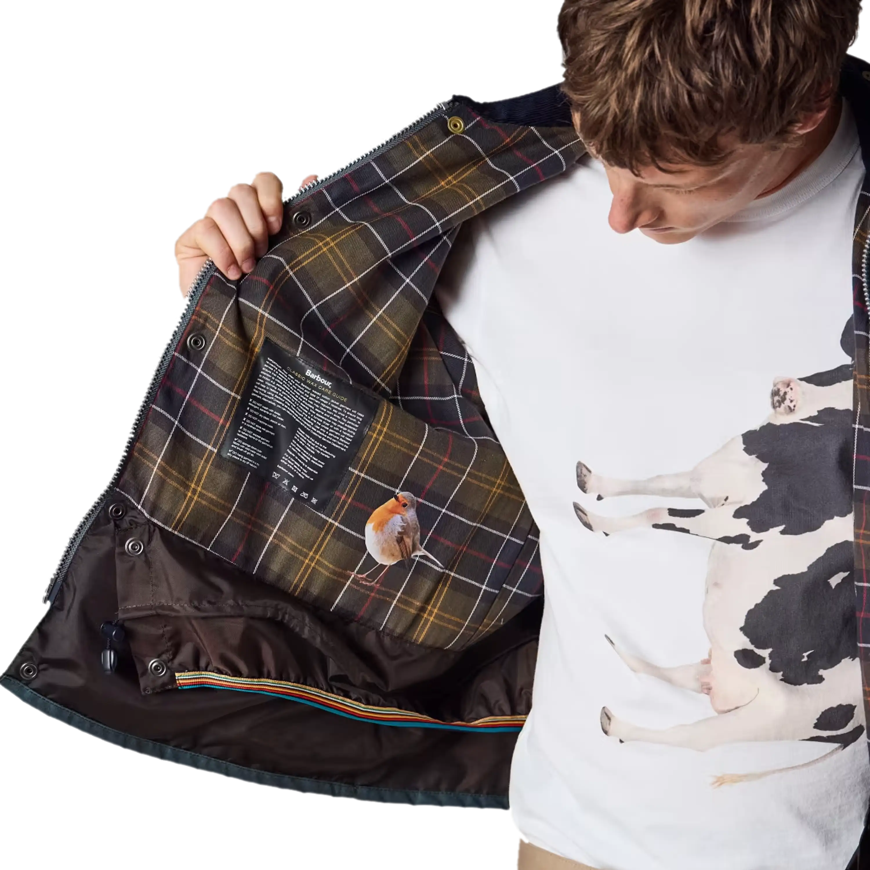 Barbour x Paul Smith Transport Wax Jacket Slate