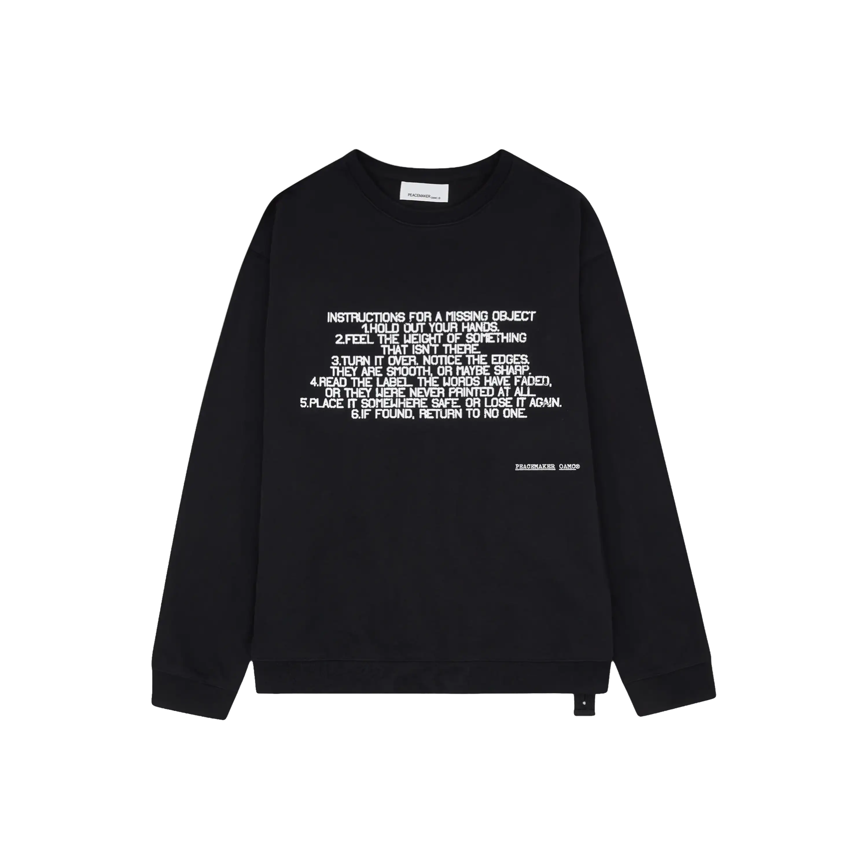 OAMC Peacemaker Stencil Print Crewneck