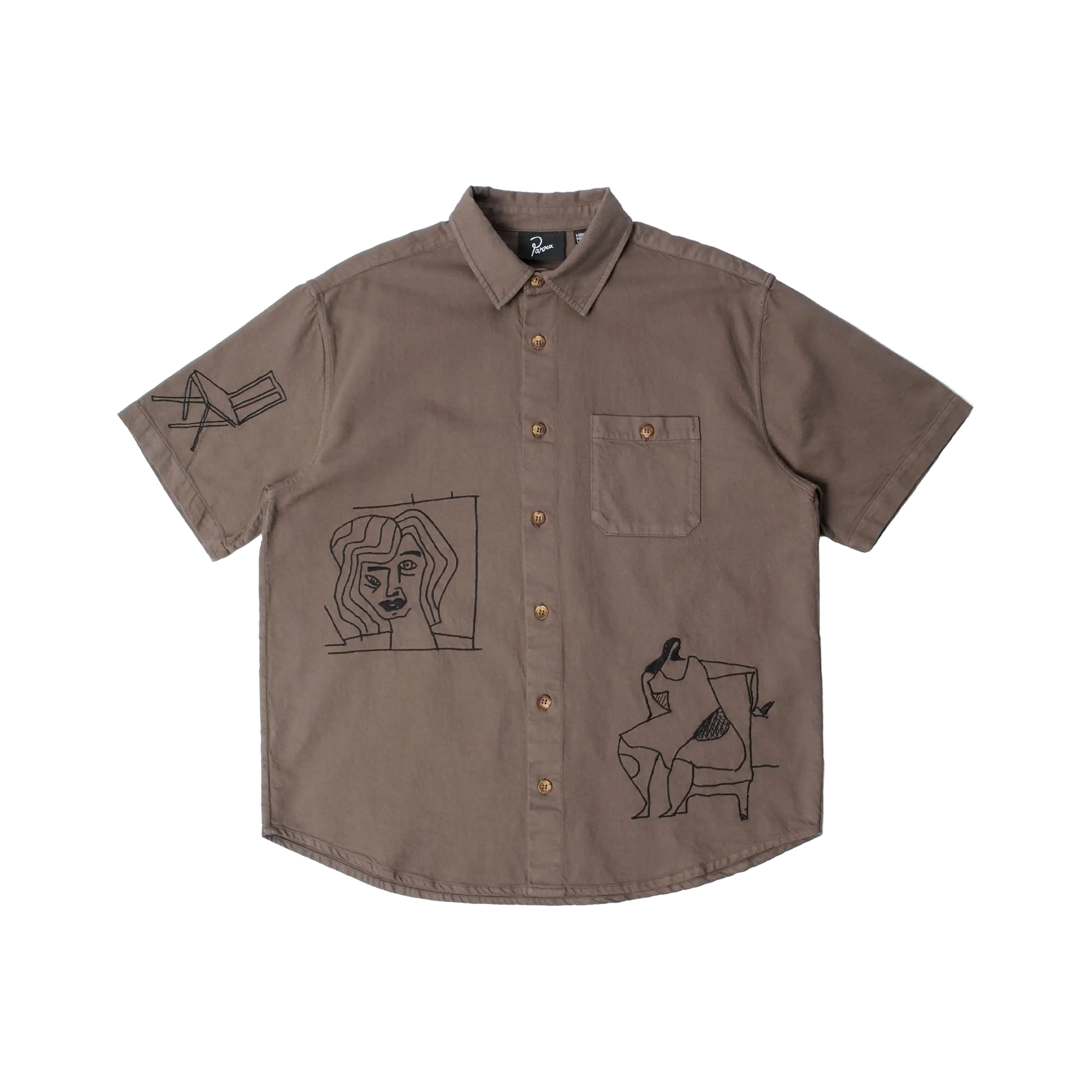 Parra Crooked Face Short Sleeve Shirt