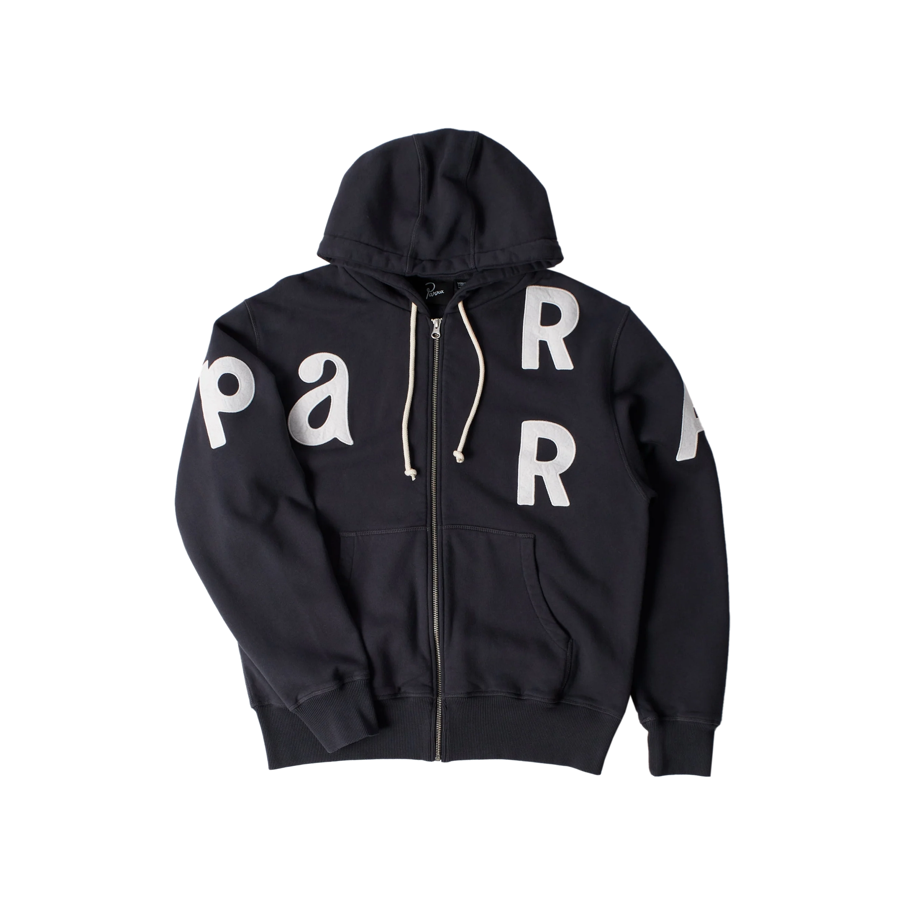 Parra Word salad zip hooded sweatshirt Navy