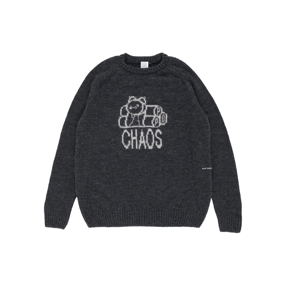 Pop Trading co. Knitted Chaos Crewneck