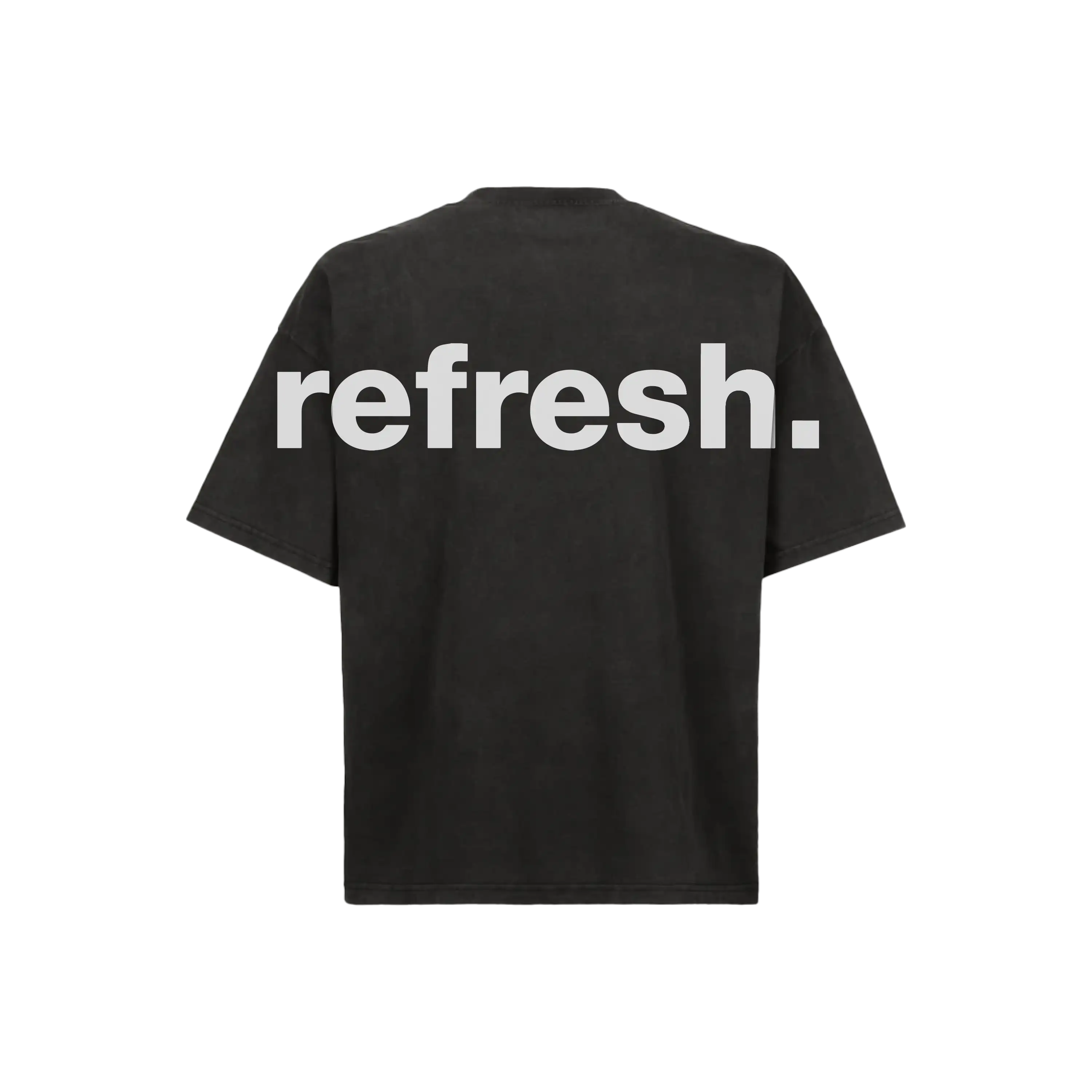refresh. Backprint T-shirt Black