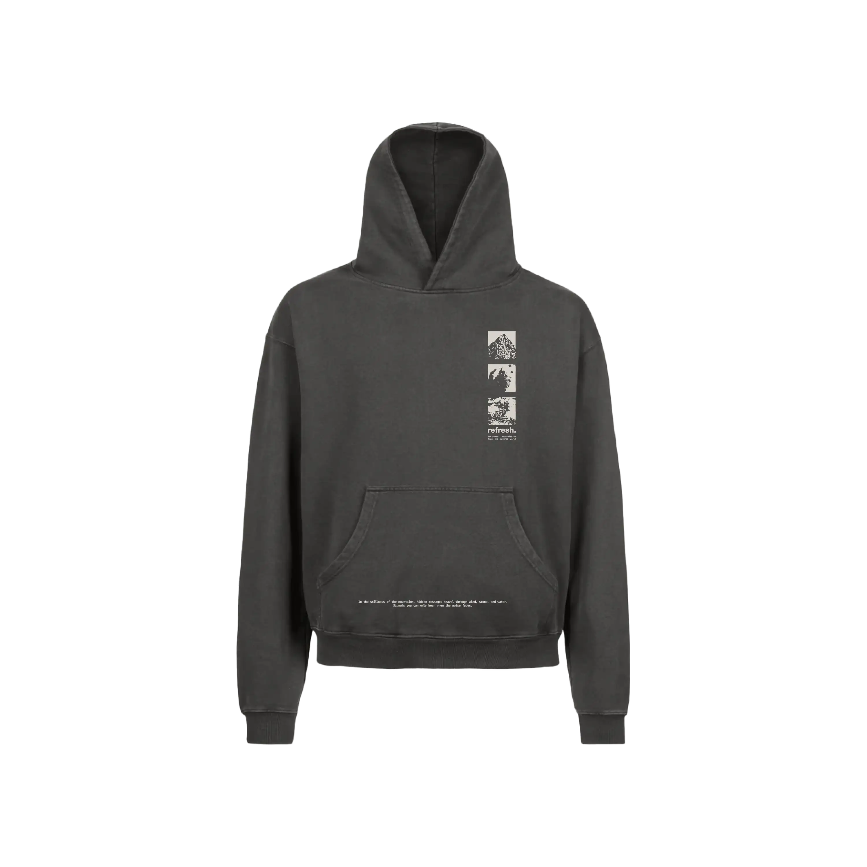 refresh. Signal Of Silence Hoodie Black