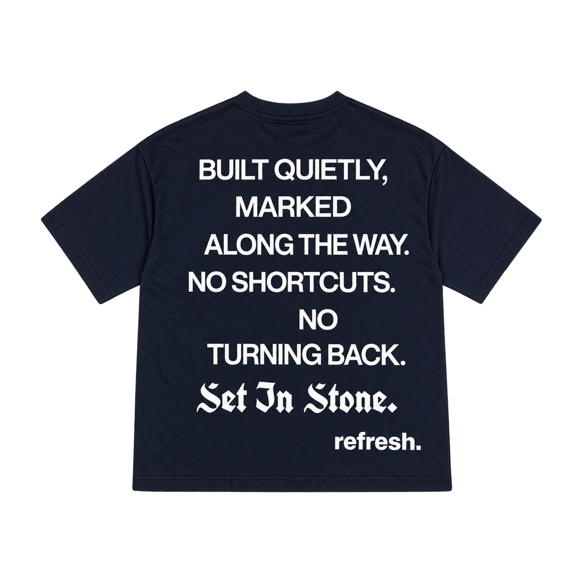 refresh. Set In Stone T-Shirt Blue