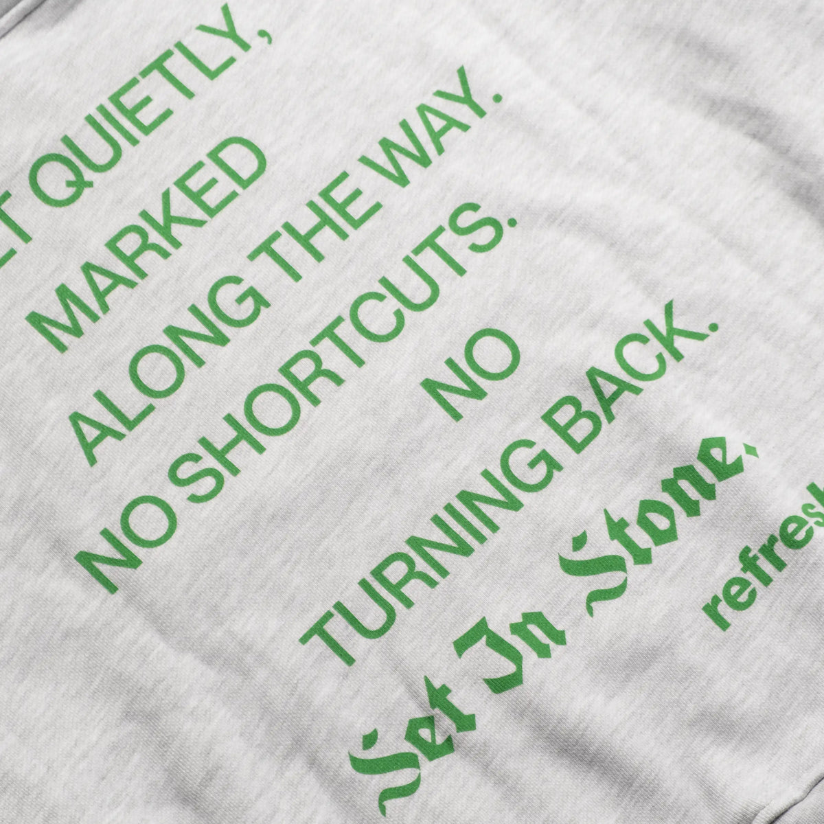 refresh. Set In Stone Crewneck Grey