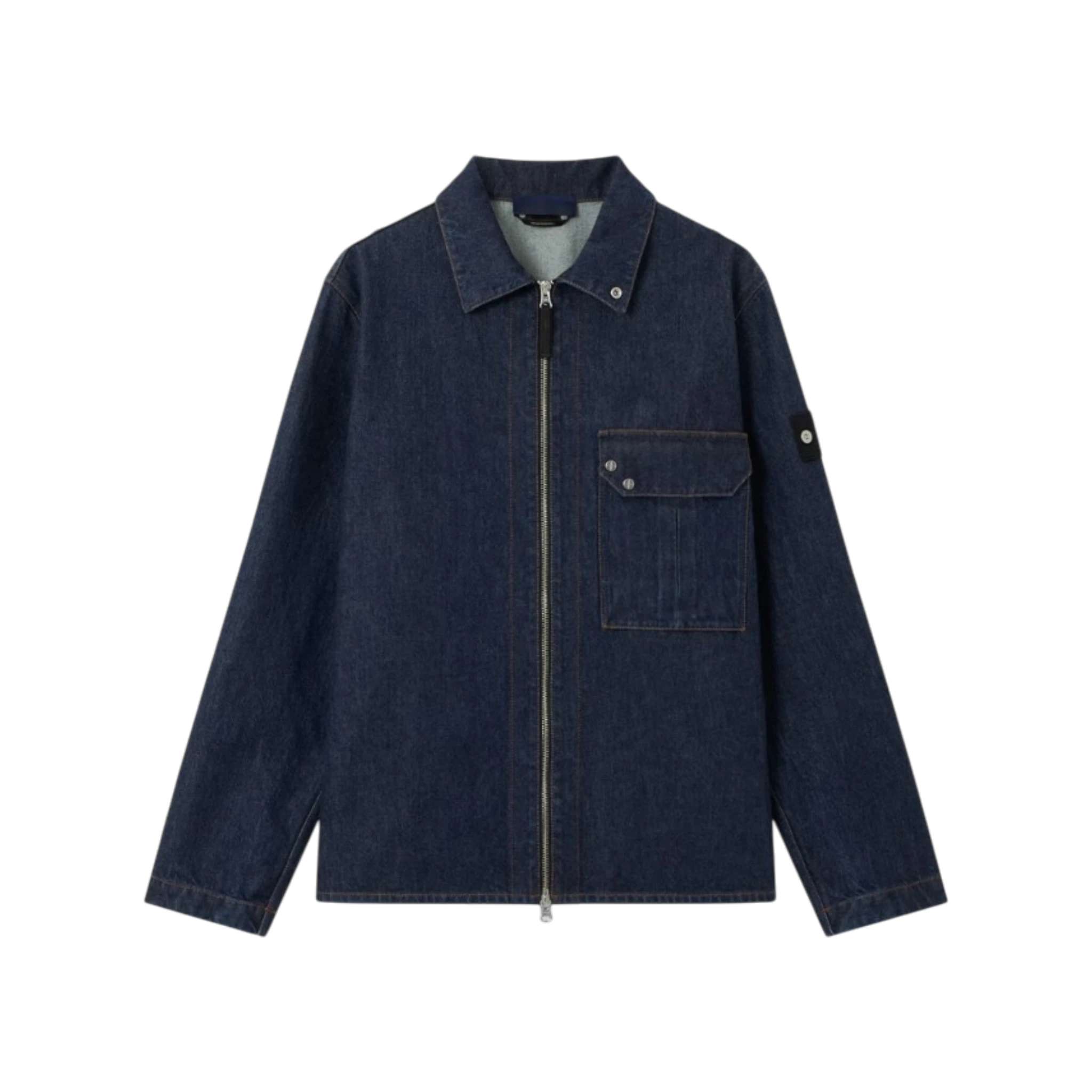 Stone Island 1200002S00J7 Indigo Denim Rinsed Overshirt