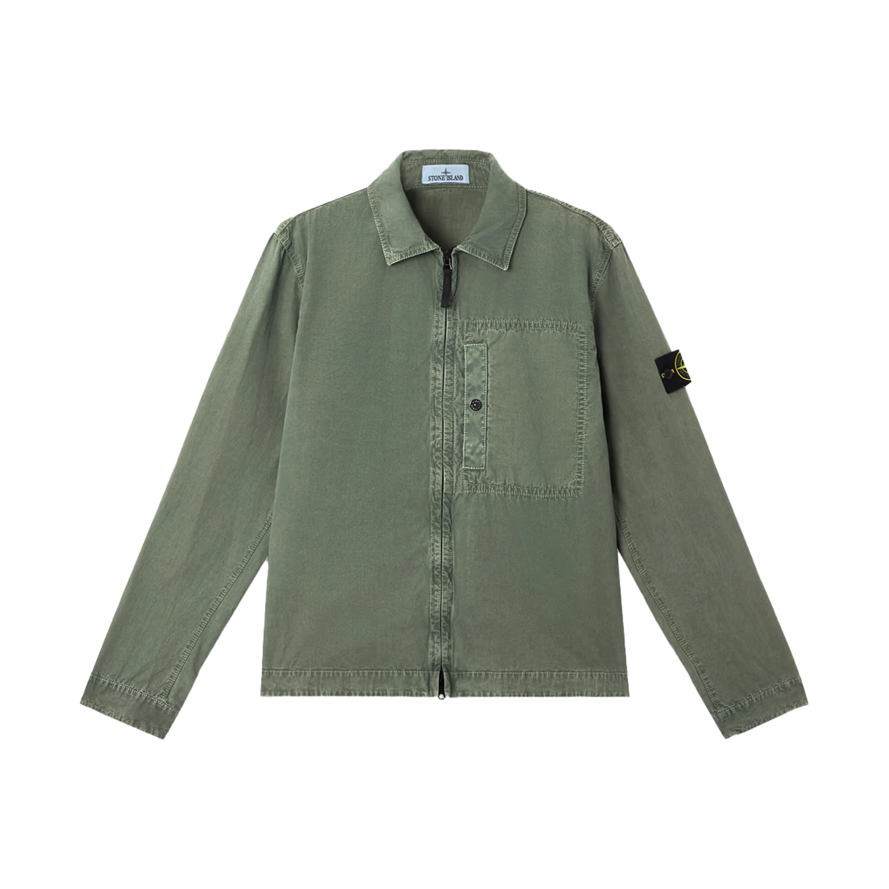 Stone Island 1200032 Brushed Organic Cotton Canvas 'Old' Effect