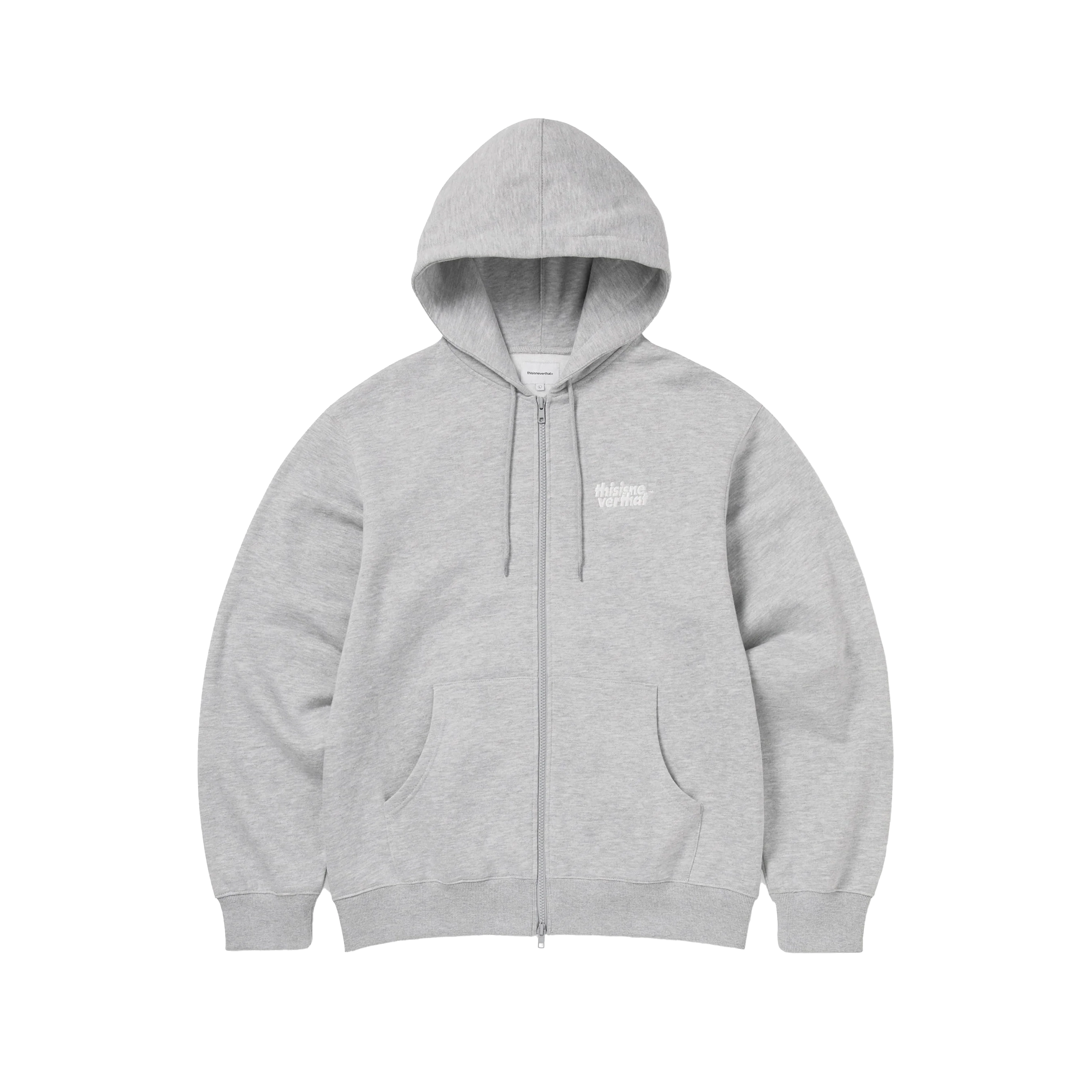 Thisisneverthat OL-Logo Zip Up Hoodie Heather Grey
