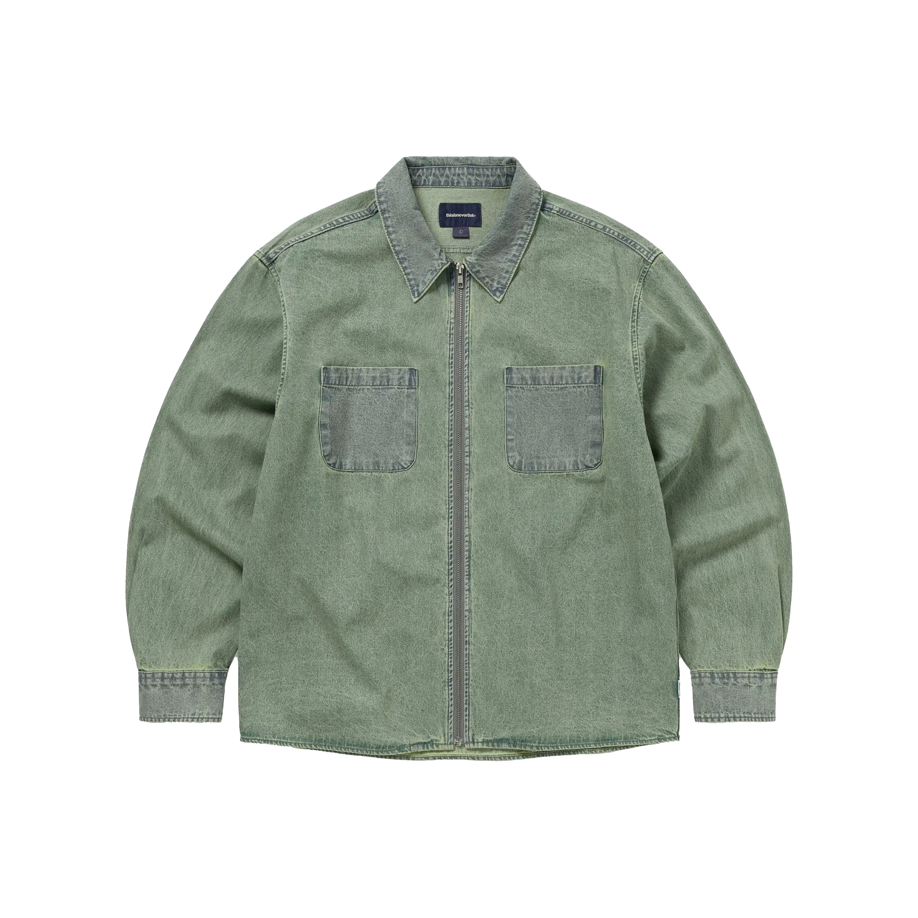 Thisisneverthat Washed Denim Zip Shirt