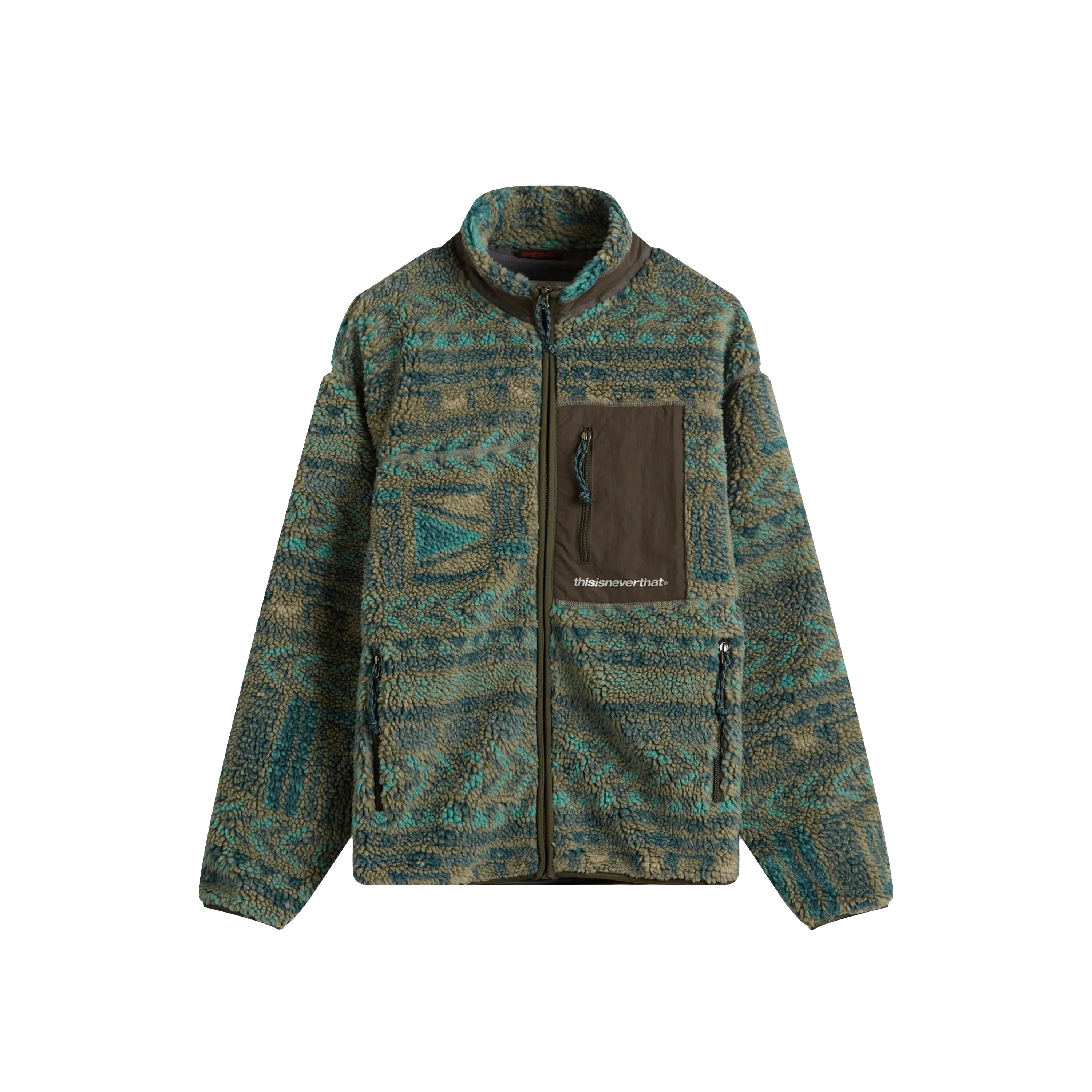Thisisneverthat SP Sherpa Fleece Jacket Olive
